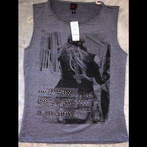 🔥BRAND NEW 2BEBE T-Shirt, Gray Size XS